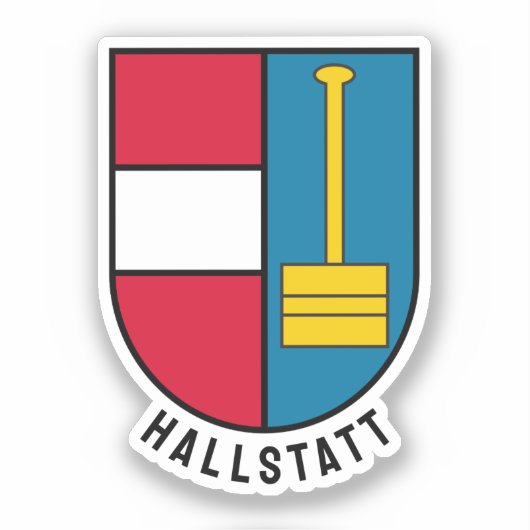 Wappen von Hallstatt - ÖSTERREICH Aufkleber (Vorderseite)