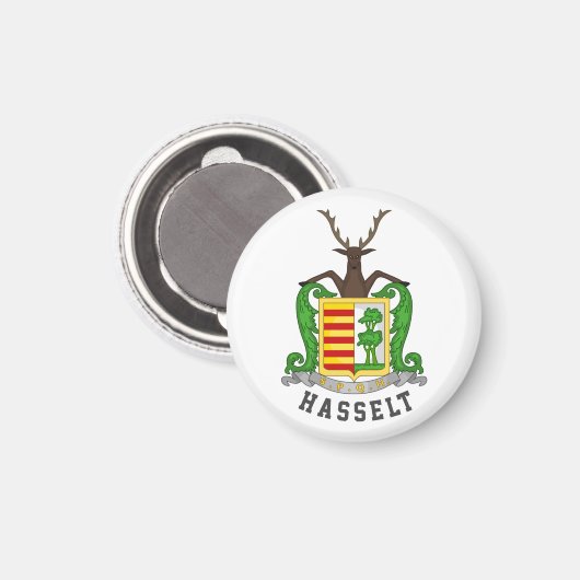 Wappen von Hasselt, Belgien Magnet (Vorderseite/Rückseite)