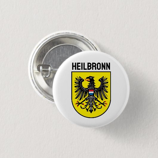 Wappen von Heilbronn, Deutschland Button (Vorne & Hinten)