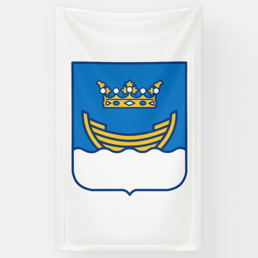 Wappen von Helsinki (Finnland) Banner (Vertikal)