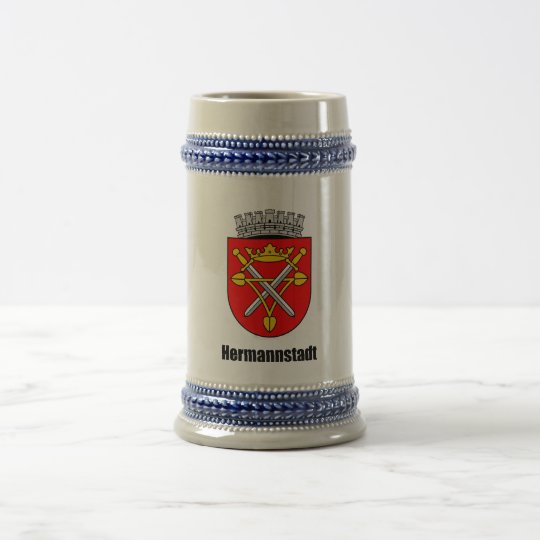 Wappen von Hermannstadt Bierglas