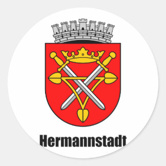 Wappen von Hermannstadt Runder Aufkleber