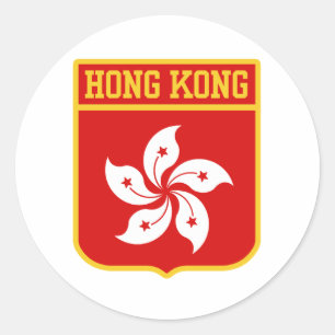 Wappen von Hongkong Runder Aufkleber