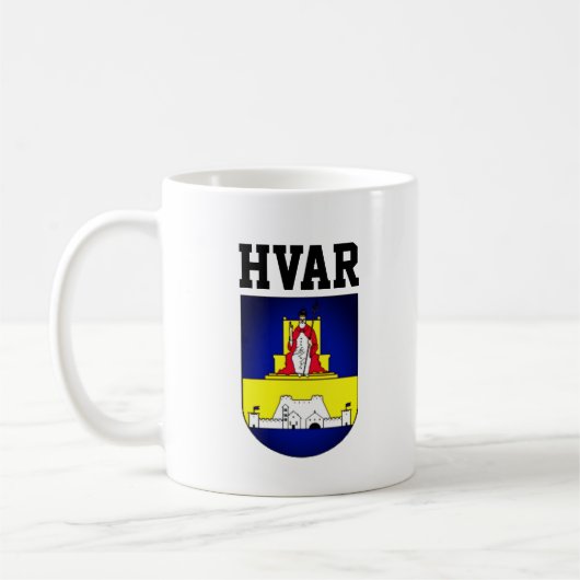 Wappen von Hvar - Kroatien Kaffeetasse (Links)