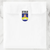 Wappen von Hvar - Kroatien Runder Aufkleber (Tasche)