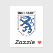 Wappen von Ingolstadt, Bayern - DEUTSCHLAND Aufkleber (Blatt)