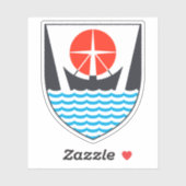 Wappen von Ísafjarðarbær, Island Aufkleber (Blatt)