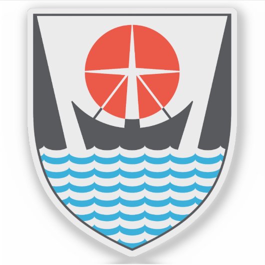 Wappen von Ísafjarðarbær, Island Aufkleber (Vorderseite)