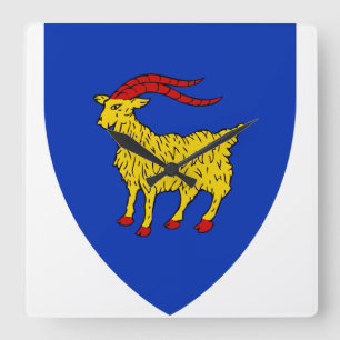 Wappen von Istrien in Kroatien Quadratische Wanduhr