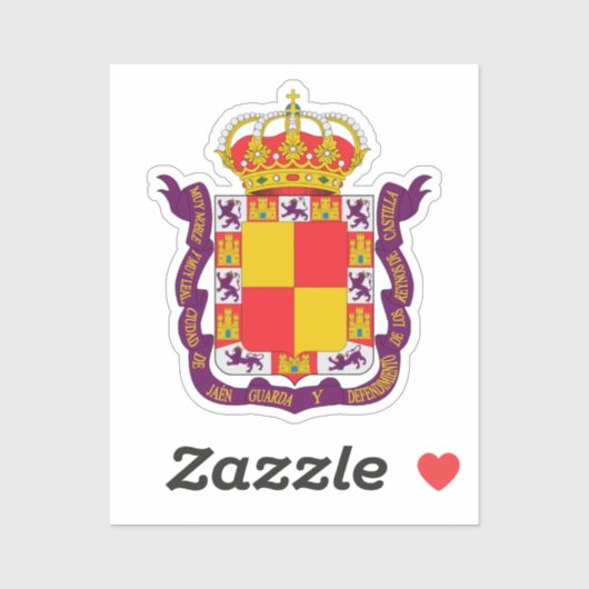 Wappen von Jaén, Spanien Aufkleber (Blatt)