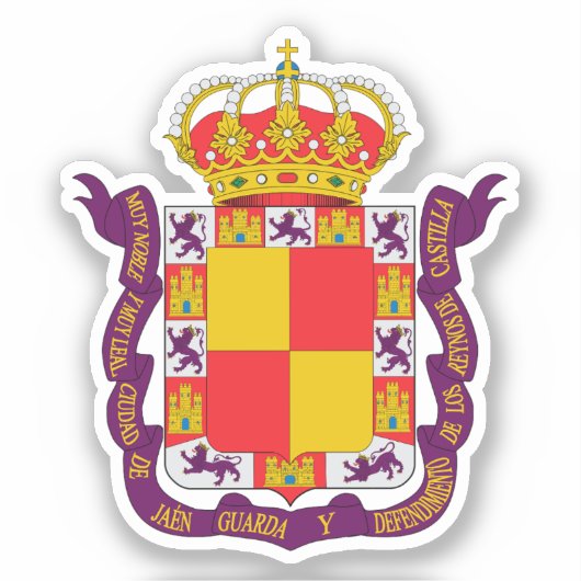 Wappen von Jaén, Spanien Aufkleber (Vorderseite)