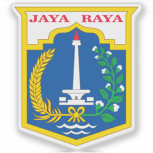 Wappen von Jakarta, Indonesien Aufkleber