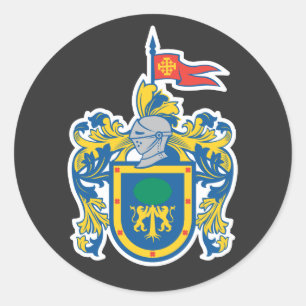 Wappen von Jalisco, Mexiko Runder Aufkleber