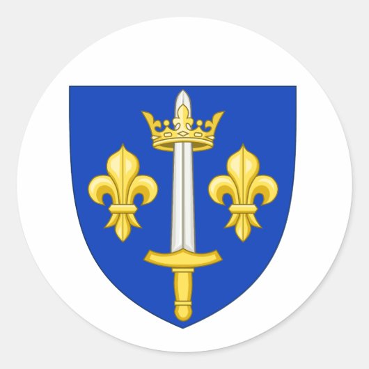Wappen von Jeanne d'Arc Runder Aufkleber (Vorderseite)