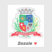 Wappen von Joinville, Brasilien Aufkleber (Blatt)
