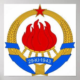 Wappen von Jugoslawien (1945-1992) Poster
