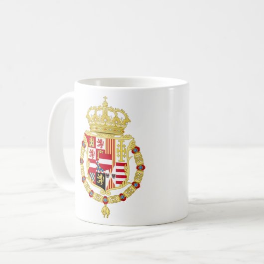 Wappen von Karl VI. von Österreich als Monarch o Kaffeetasse (Vorderseite Links)