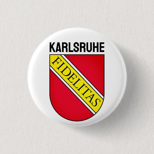 Wappen von Karlsruhe, DEUTSCHLAND Button (Vorderseite)