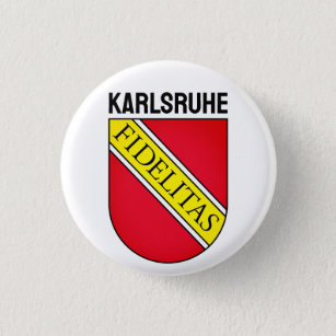 Wappen von Karlsruhe, DEUTSCHLAND Button