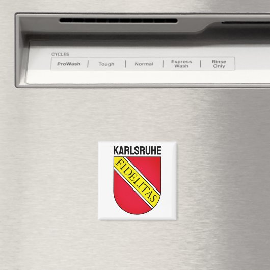 Wappen von Karlsruhe, DEUTSCHLAND Magnet (In Situ (Geschirrspüler))