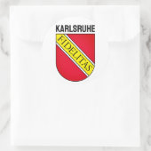 Wappen von Karlsruhe, DEUTSCHLAND Runder Aufkleber (Tasche)