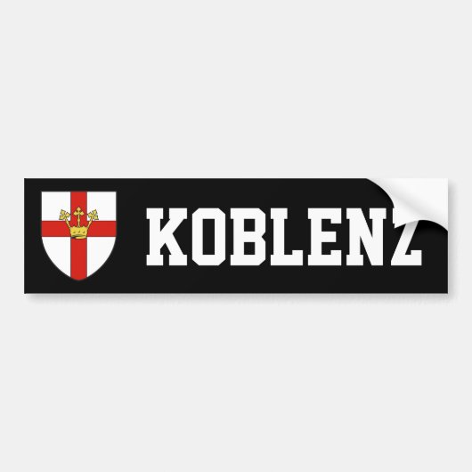 Wappen von Koblenz, Deutschland Autoaufkleber (Vorne)