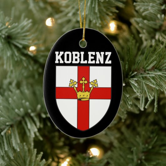 Wappen von Koblenz, Deutschland Keramik Ornament (Baum)