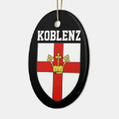 Wappen von Koblenz, Deutschland Keramik Ornament (Links)