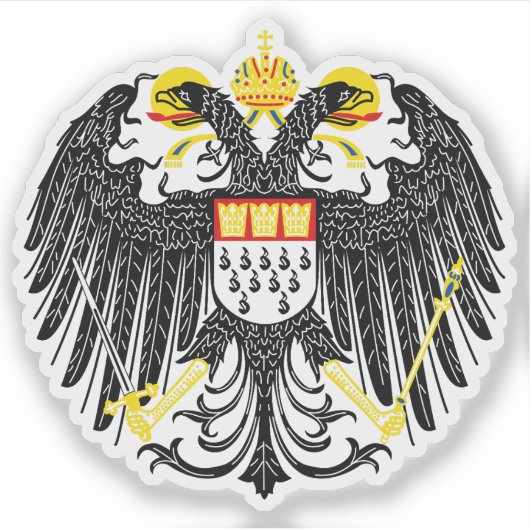 Wappen von Köln (Köln), Deutschland Aufkleber (Vorderseite)