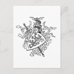 Wappen von König Artus Postkarte