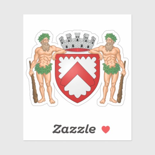 Wappen von Kortrijk, Belgien Aufkleber (Blatt)