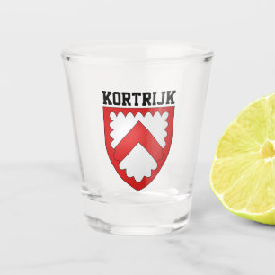 Wappen von Kortrijk, Belgien Schnapsglas