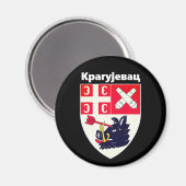 Wappen von Kragujevac, Serbien Magnet (Vorderseite/Rückseite)