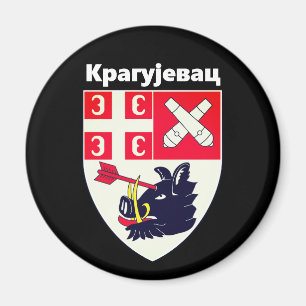Wappen von Kragujevac, Serbien Magnet
