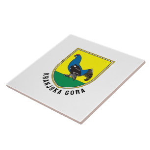 Wappen von Kranjska Gora, Slowenien Fliese
