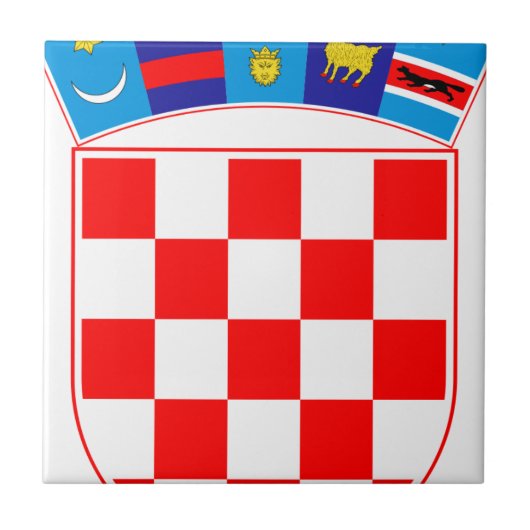 Wappen von Kroatien, kroatisches Emblem, Hrvatska Fliese (Vorderseite)