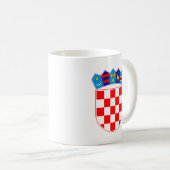 Wappen von Kroatien, kroatisches Emblem, Hrvatska Kaffeetasse (VorderseiteRechts)