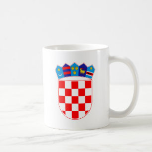 Wappen von Kroatien, kroatisches Emblem, Hrvatska Kaffeetasse