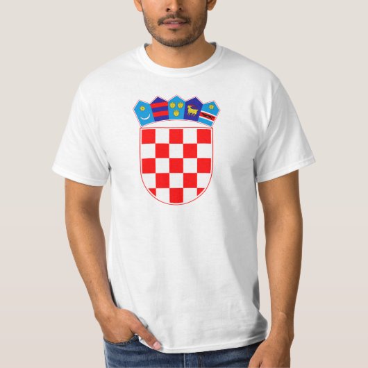 Wappen von Kroatien, kroatisches Emblem, Hrvatska T-Shirt (Vorderseite)