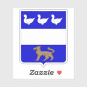 Wappen von La Louvière, Belgien Aufkleber (Blatt)