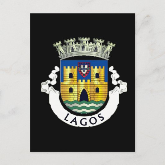 Wappen von Lagos, Portugal Postkarte (Vorderseite)