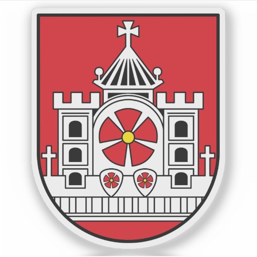 Wappen von Landshut, Deutschland Aufkleber (Vorderseite)