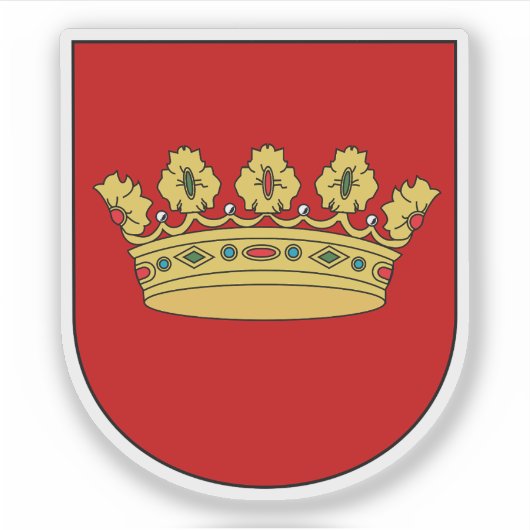 Wappen von Lanškroun, Tschechische Republik Aufkleber (Vorderseite)