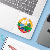 Wappen von Laos Aufkleber (Laptop mit iPhone)