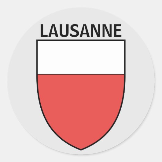 Wappen von Lausanne, SCHWEIZ Runder Aufkleber (Vorderseite)