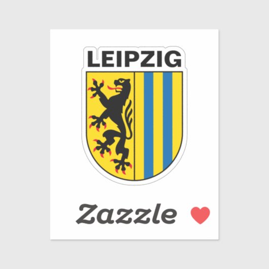 Wappen von Leipzig, Deutschland Aufkleber (Blatt)