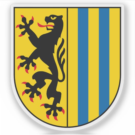 Wappen von Leipzig, Deutschland Aufkleber (Vorderseite)
