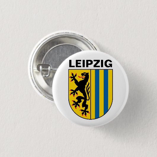 Wappen von Leipzig, Deutschland Button (Vorne & Hinten)
