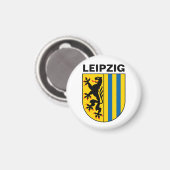 Wappen von Leipzig, Deutschland Magnet (Vorderseite/Rückseite)