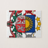Wappen von Lettland - Latvijas ģerbonis Puzzle (Horizontal)